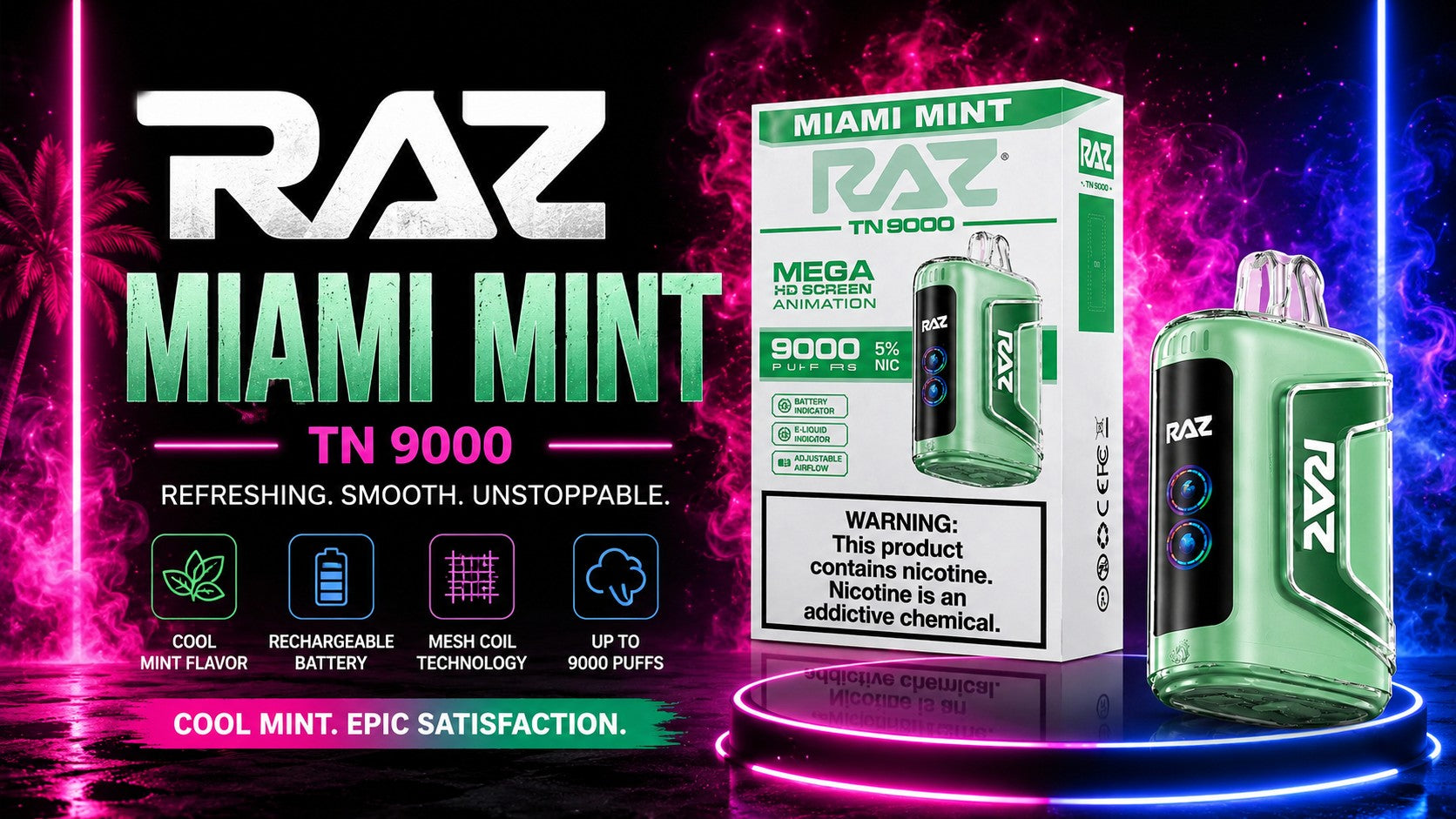 green raz flavor Miami Mint 9000 Review: Flavor, Puffs & Is It Worth It? – Pink Smoke Shop FLAVOR:Peach Mango Fusion sale items does walgreens carry njoy