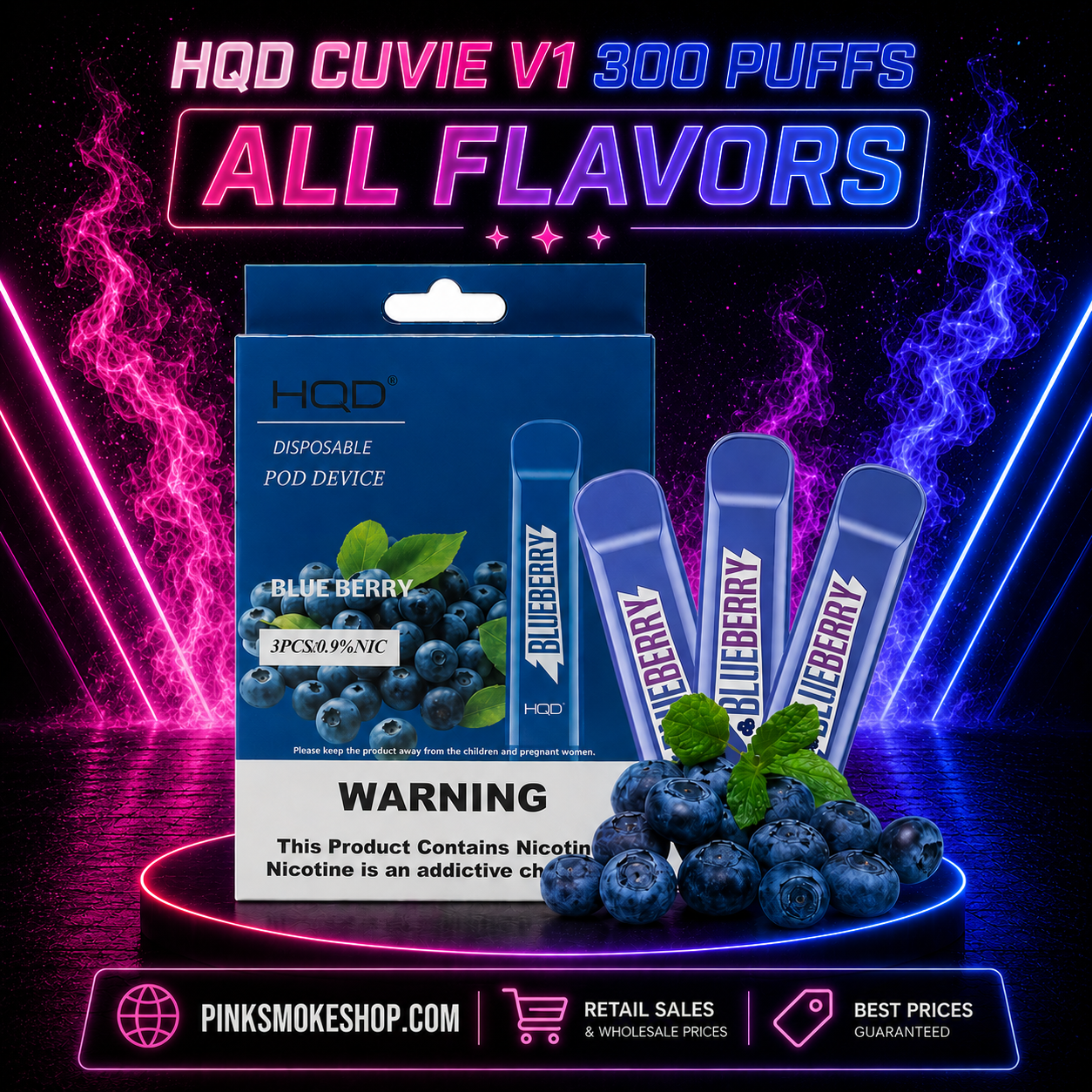 HQD Cuvie V1 300 Puffs Disposable Vape