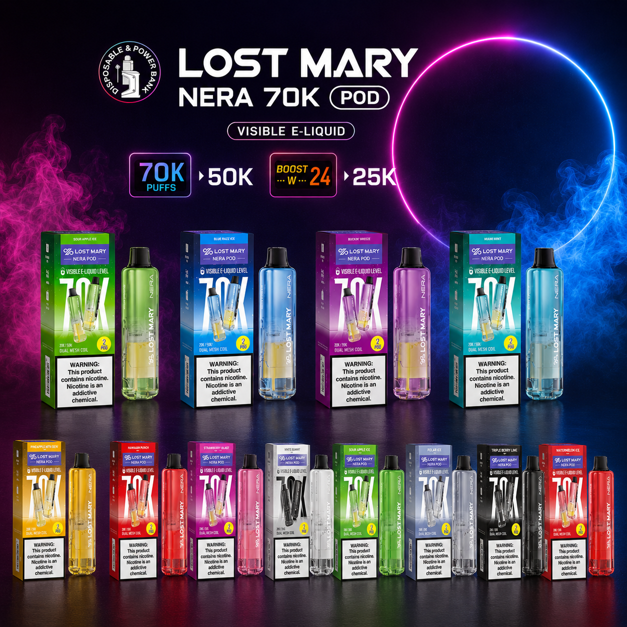 Lost Mary Nera 70K Replacement Pods Multiple Flavors pink smoke shop Lost Mary Nera 70K Replacement Pods Multiple Flavors pink smoke shop