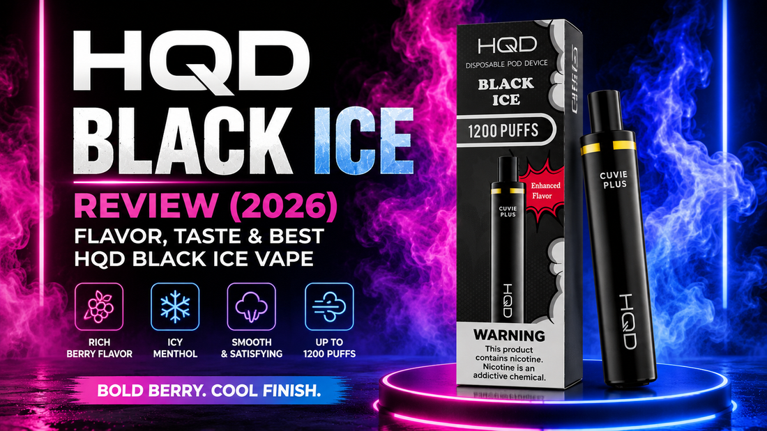 black disposable vape brands HQD Ice Review (2026) Rechargeable Vape Device Colour:Grey Silk Njoy Pod: Complete Guide