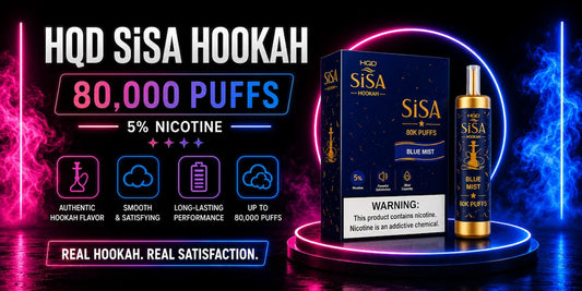 HQD SiSA Hookah 80,000 Puffs Review – 5% Nicotine, All Flavors, Features & Performance