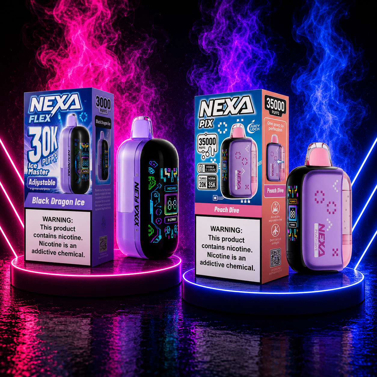 NEXA-DISPOSABLE-VAPE Vape Collection Miami Pink Smoke Shop 