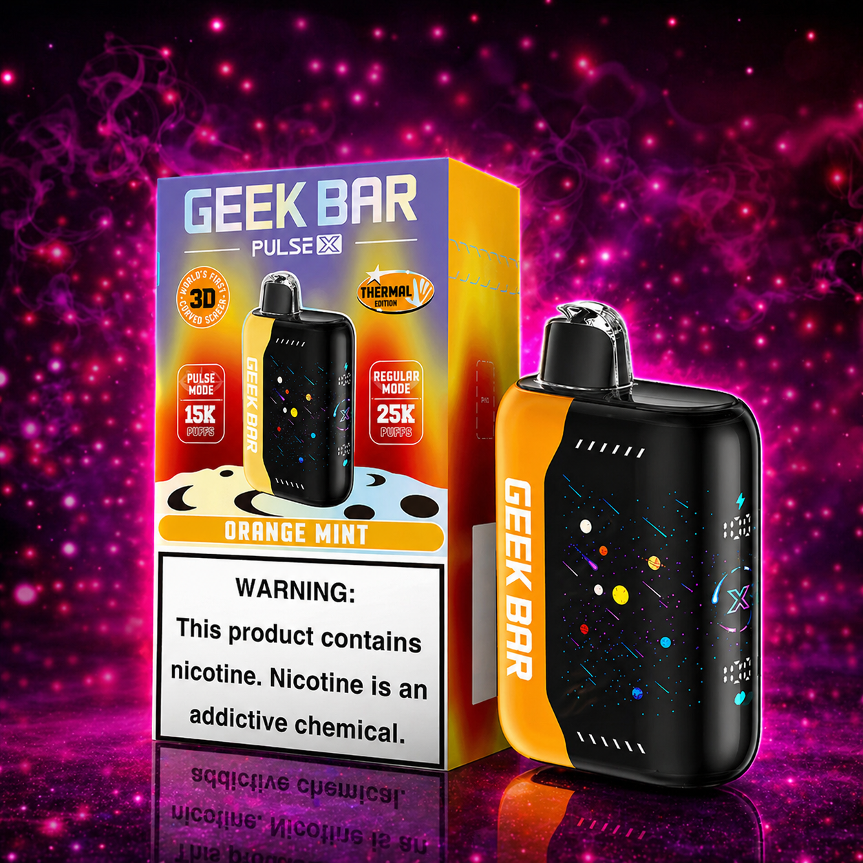 Geek Bar X 25000 Puffs Orange Mint Disposable Vape – Multiple Flavors in Miami Pink Smoke Shop 
