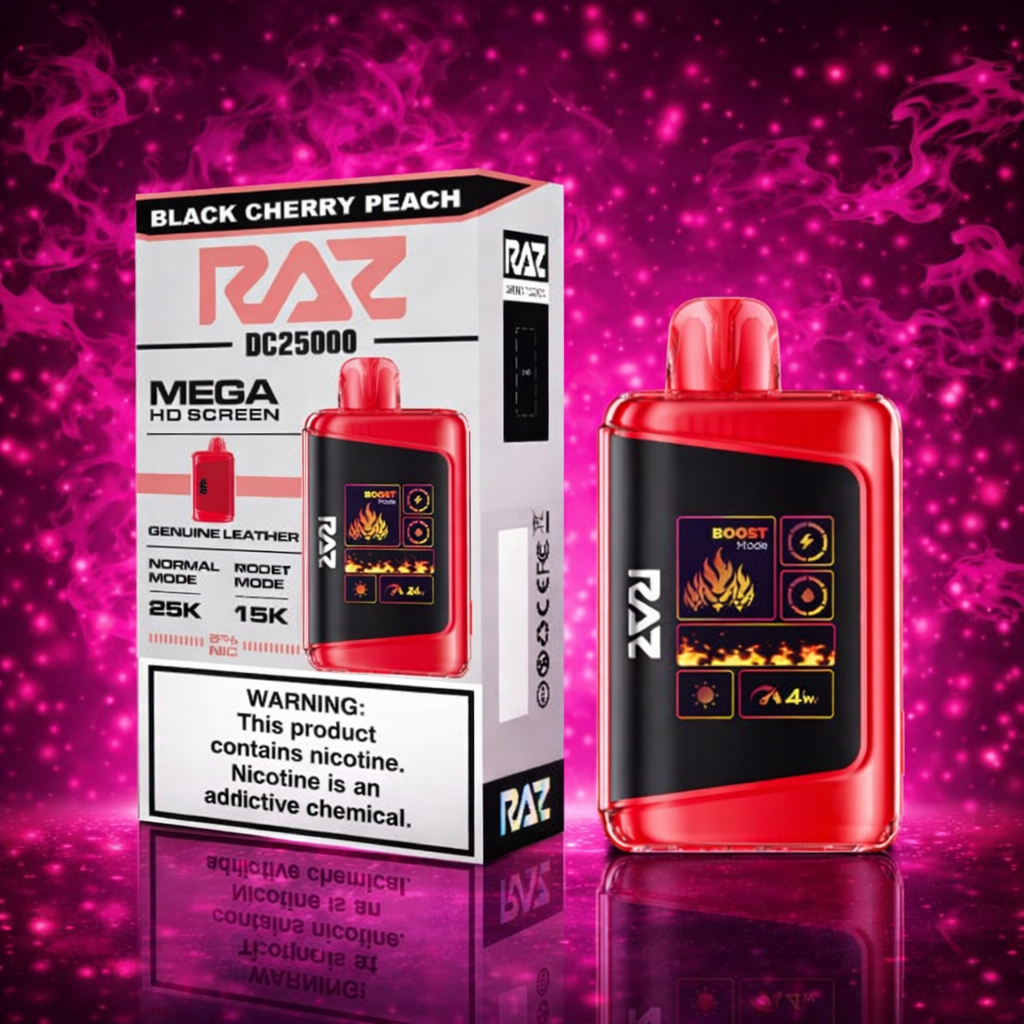 RAZ LTX Black Cherry Peach Disposable Vape 25000 Puffs 5% Nicotine Miami