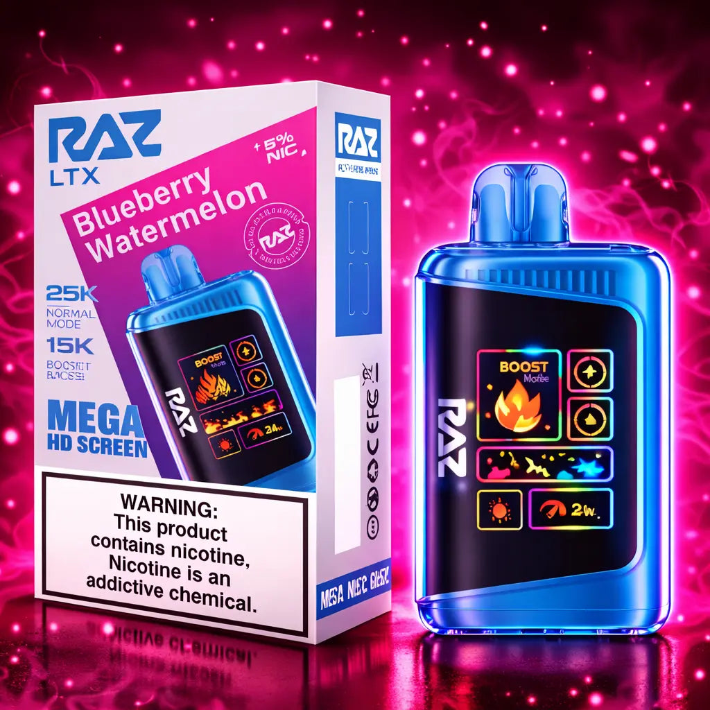 RAZ LTX Blueberry Watermelon Disposable Vape 25000 Puffs 5% Nicotine Miami