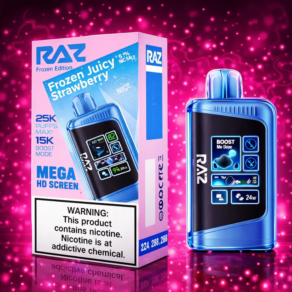 RAZ LTX frozen juicy strawberry Disposable Vape 25000 Puffs 5% Nicotine Miami