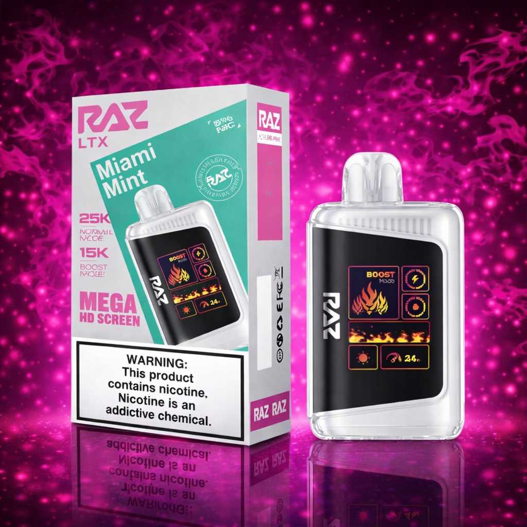 RAZ LTX Miami Mint Disposable Vape 25000 Puffs 5% Nicotine Miami