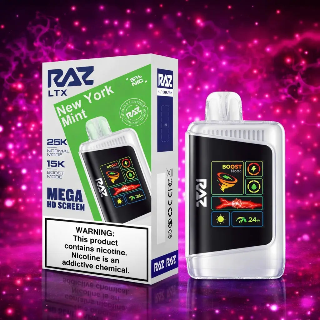RAZ LTX New York Mint Disposable Vape 25000 Puffs 5% Nicotine Miami