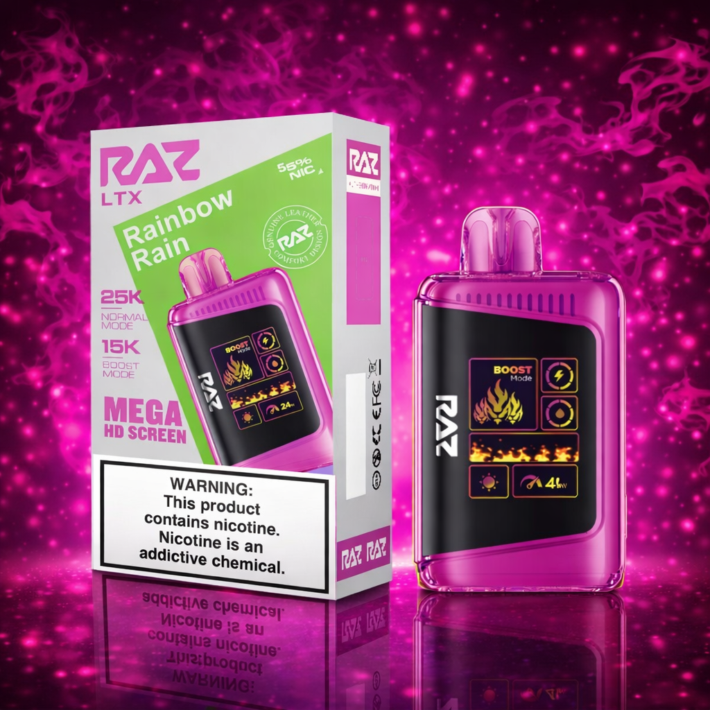 RAZ LTX Rainbow Rain Watermelon Disposable Vape 25000 Puffs 5% Nicotine Miami