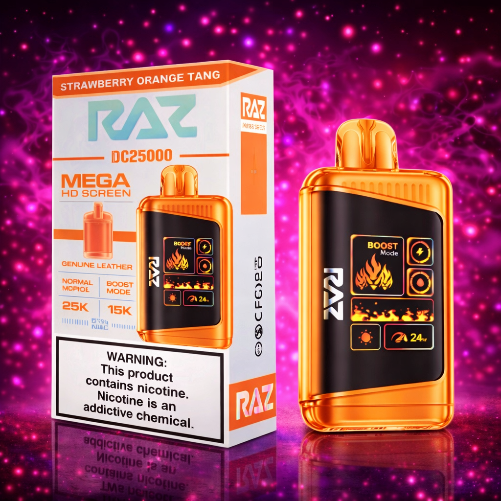 RAZ LTX Strawberry Orange Tang Disposable Vape 25000 Puffs 5% Nicotine Miami
