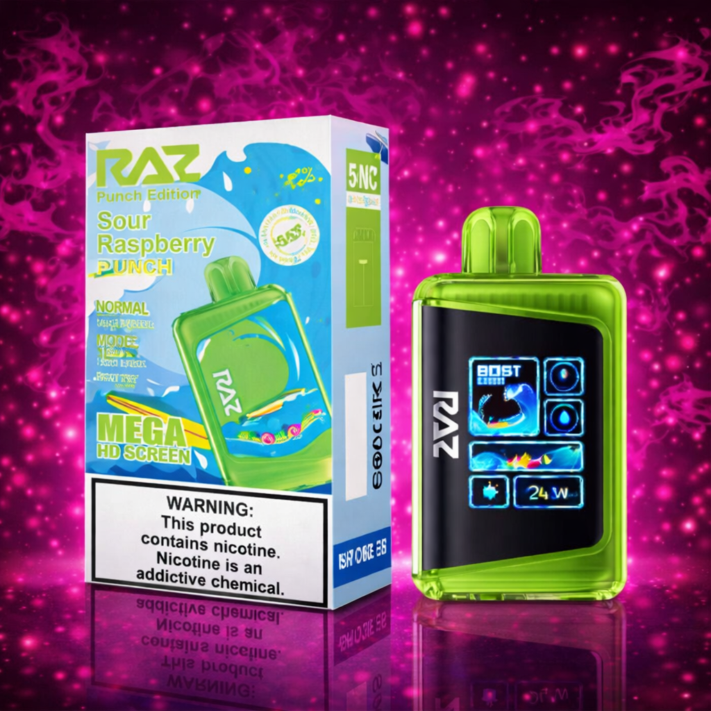 RAZ LTX Sour Raspberry Punch Disposable Vape 25000 Puffs 5% Nicotine Miami