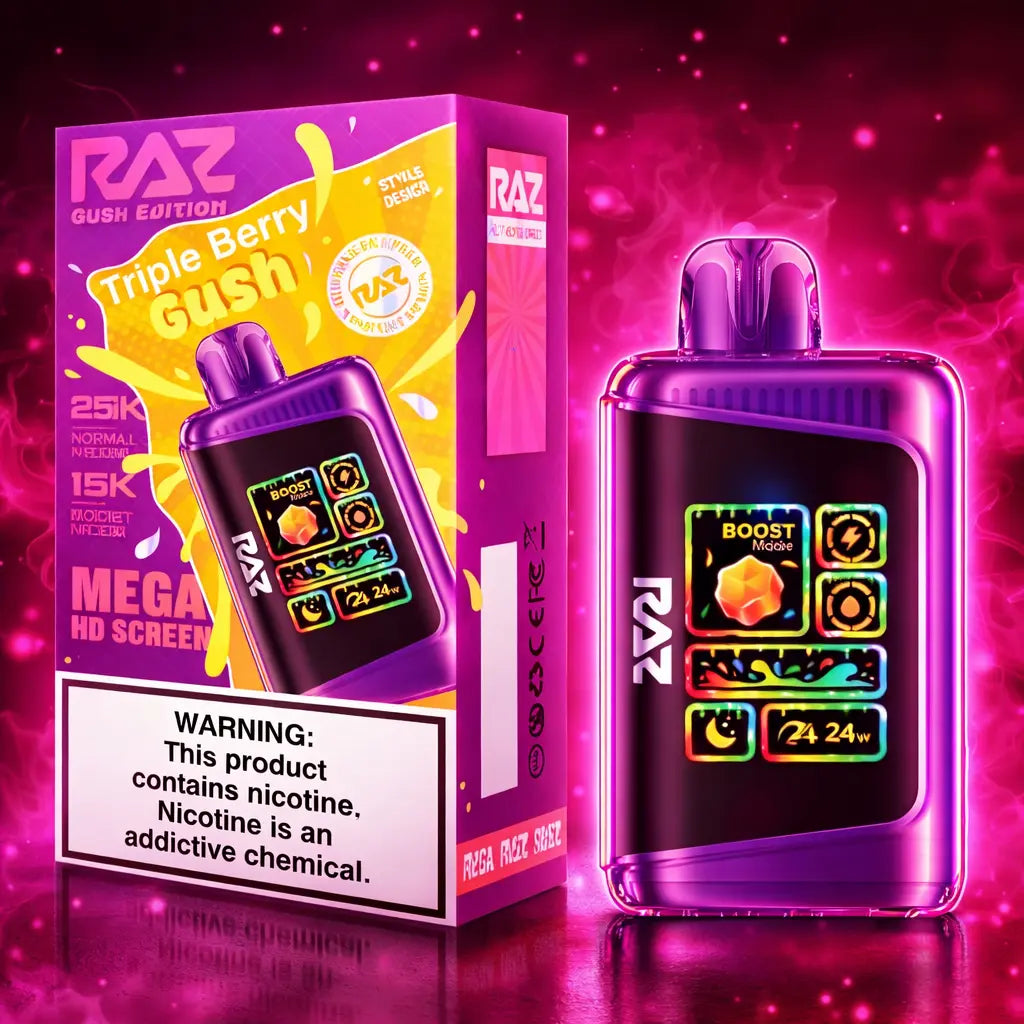 RAZ Gush Edition Triple Berry Gush Disposable Vape 25000 Puffs Miami