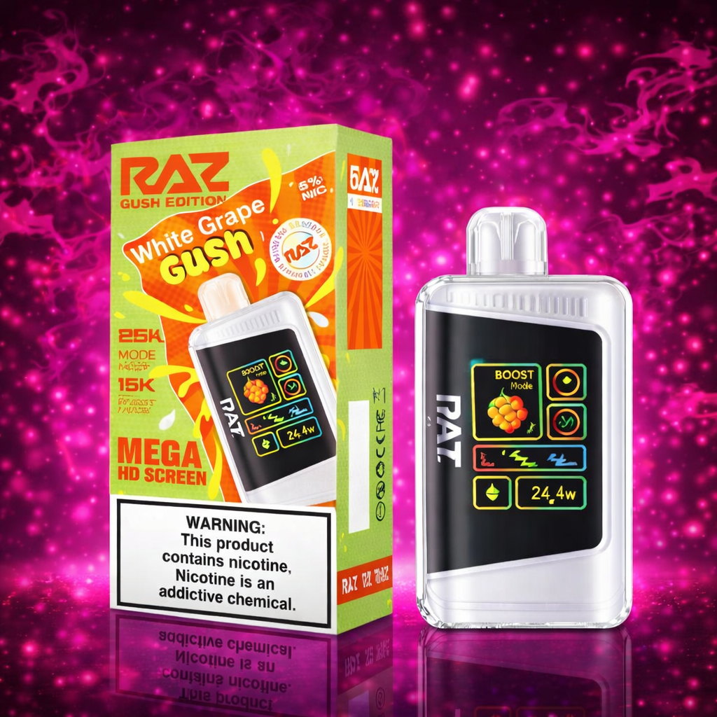 RAZ LTX White Grape Gush Disposable Vape 25000 Puffs 5% Nicotine Miami