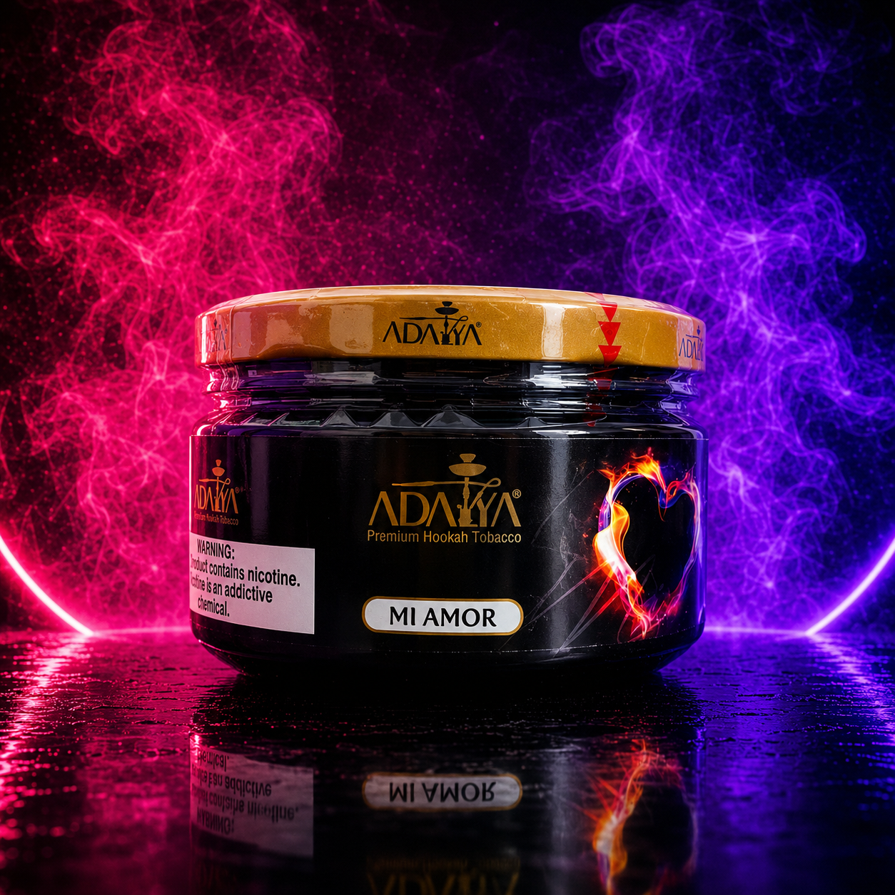 Adalya Mi Amor Hookah Tobacco 250g offering a unique fruity blend with a smooth, sweet, and enjoyable hookah smoking experience.