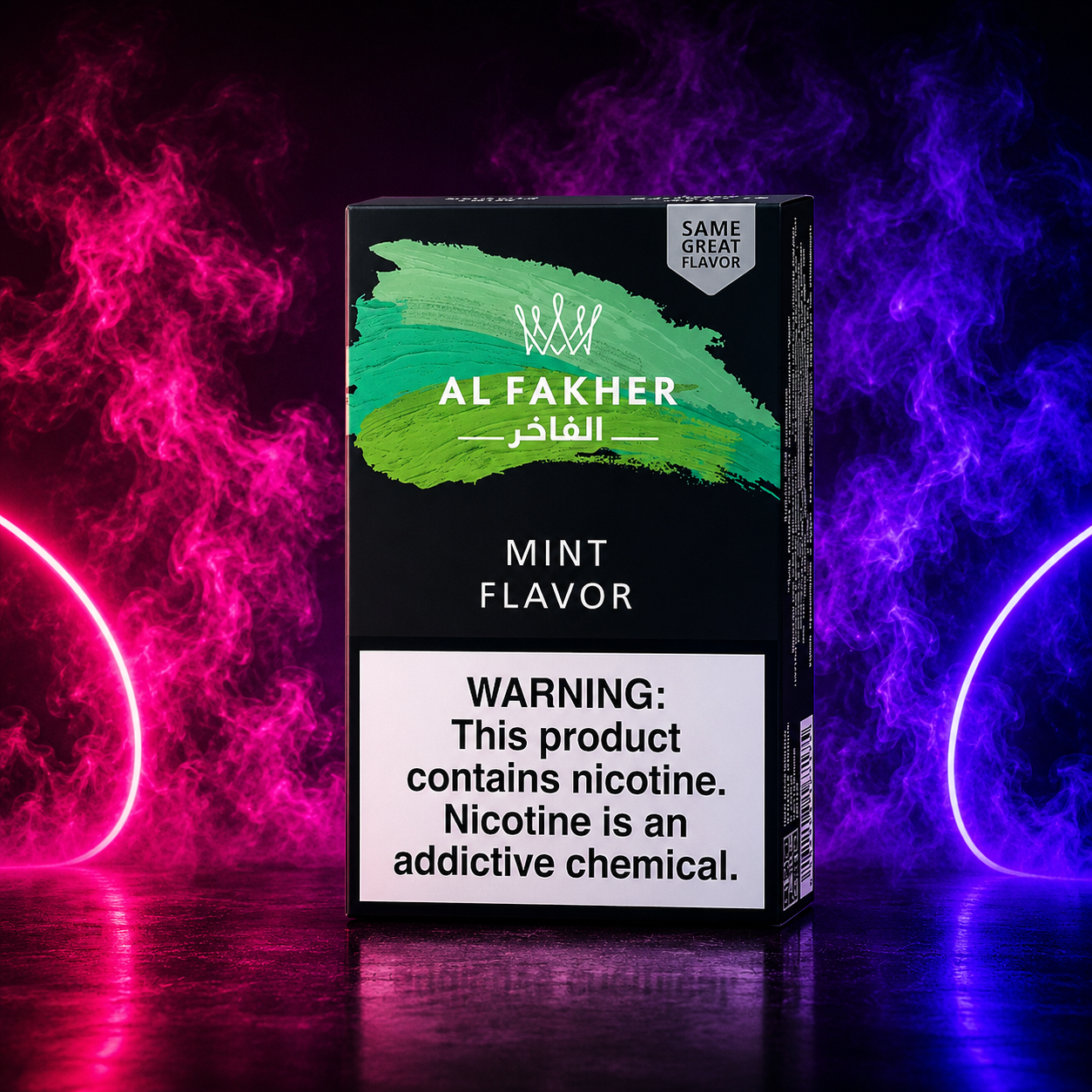 Al Fakher Mint hookah tobacco flavor product image available at Pink Smoke Shop