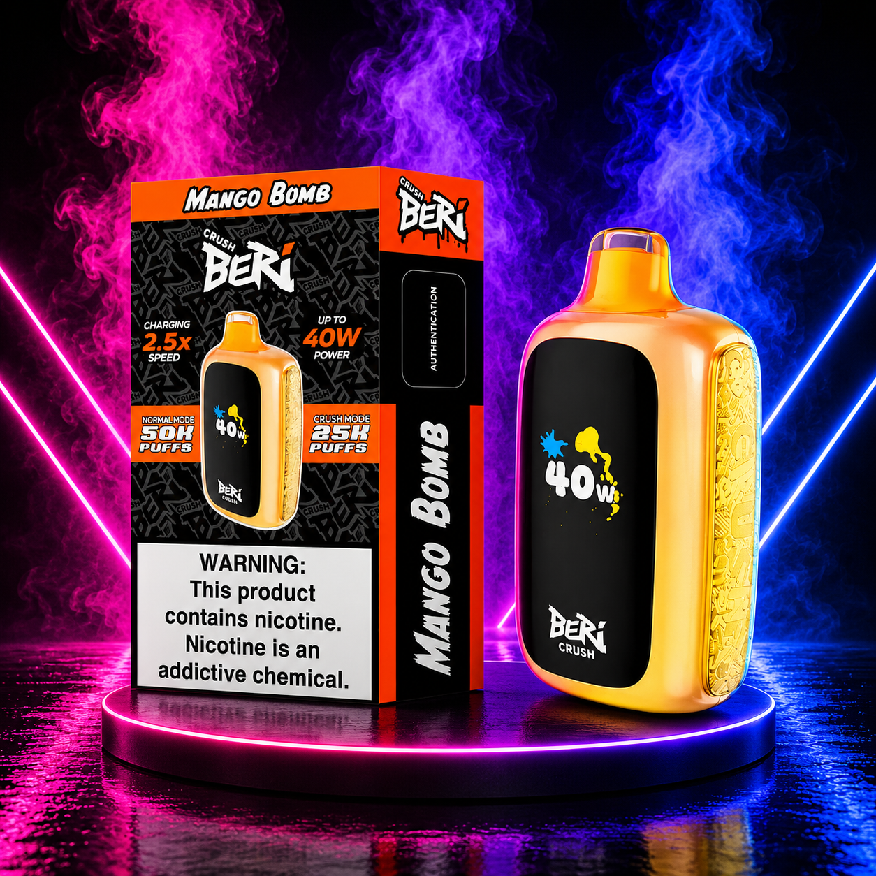 BERI Disposable Vape – Multiple Flavors disposable Vape Miami Pink Smoke Shop 
