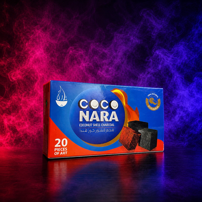 Coco Nara Coconut Shell Charcoal 20 Pieces for Hookah Use