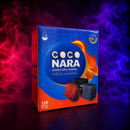 Coco Nara Coconut Shell Charcoal 120 Pieces for Hookah and Shisha