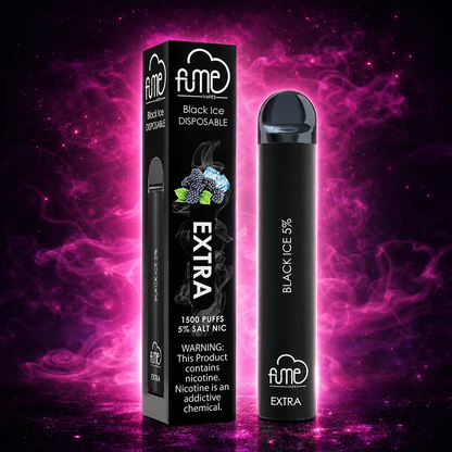 Fume Extra 1500 Puffs Black Ice Disposable Vape – Multiple Flavors in Miami Pink Smoke Shop 