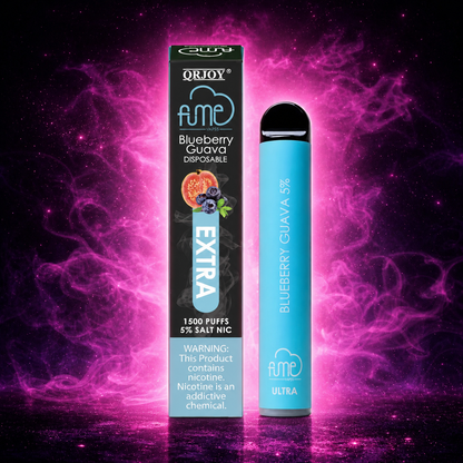 Fume Extra 1500 Puffs Blueberry Guava Disposable Vape – Multiple Flavors in Miami Pink Smoke Shop 