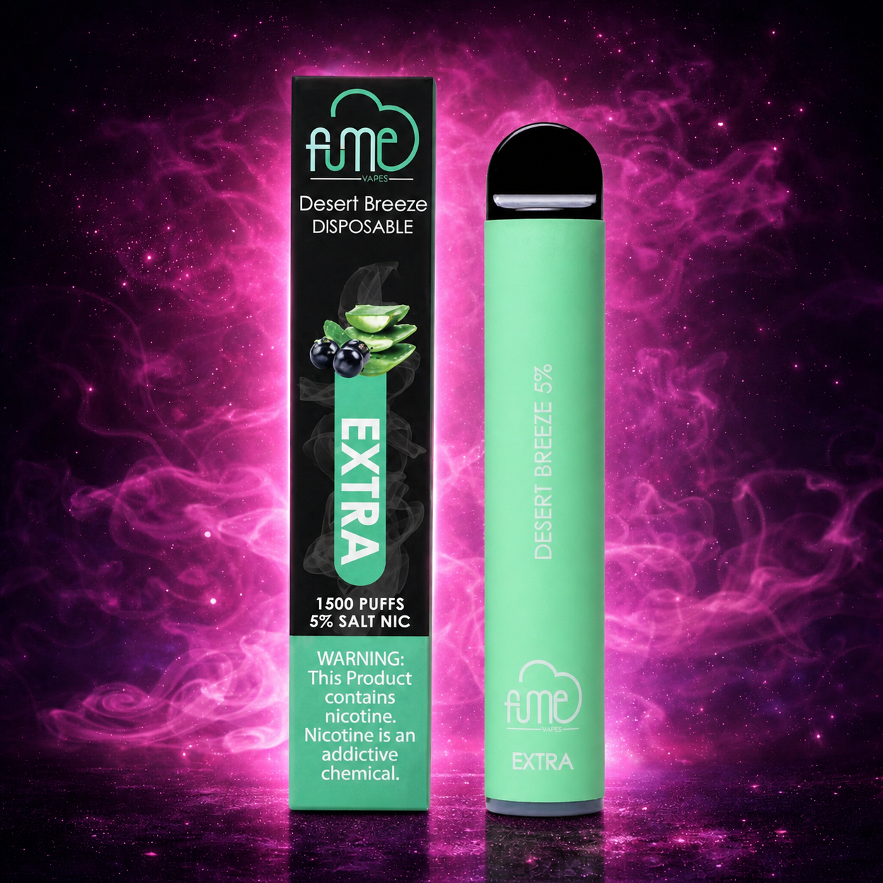 Fume Extra 1500 Puffs Desert Breeze Disposable Vape – Multiple Flavors in Miami Pink Smoke Shop 