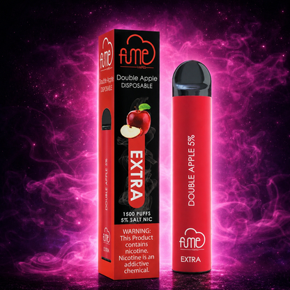 Fume Extra 1500 Puffs Double Apple Disposable Vape – Multiple Flavors in Miami Pink Smoke Shop 