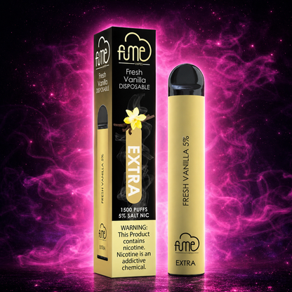 Fume Extra 1500 Puffs Fresh Vanilla Disposable Vape – Multiple Flavors in Miami Pink Smoke Shop