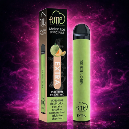 Fume Extra 1500 Puffs Melon Ice Disposable Vape – Multiple Flavors in Miami Pink Smoke Shop