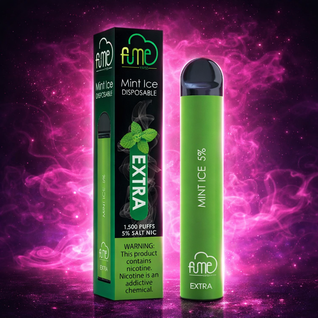 Fume Extra 1500 Puffs Mint Ice Disposable Vape – Multiple Flavors in Miami Pink Smoke Shop 