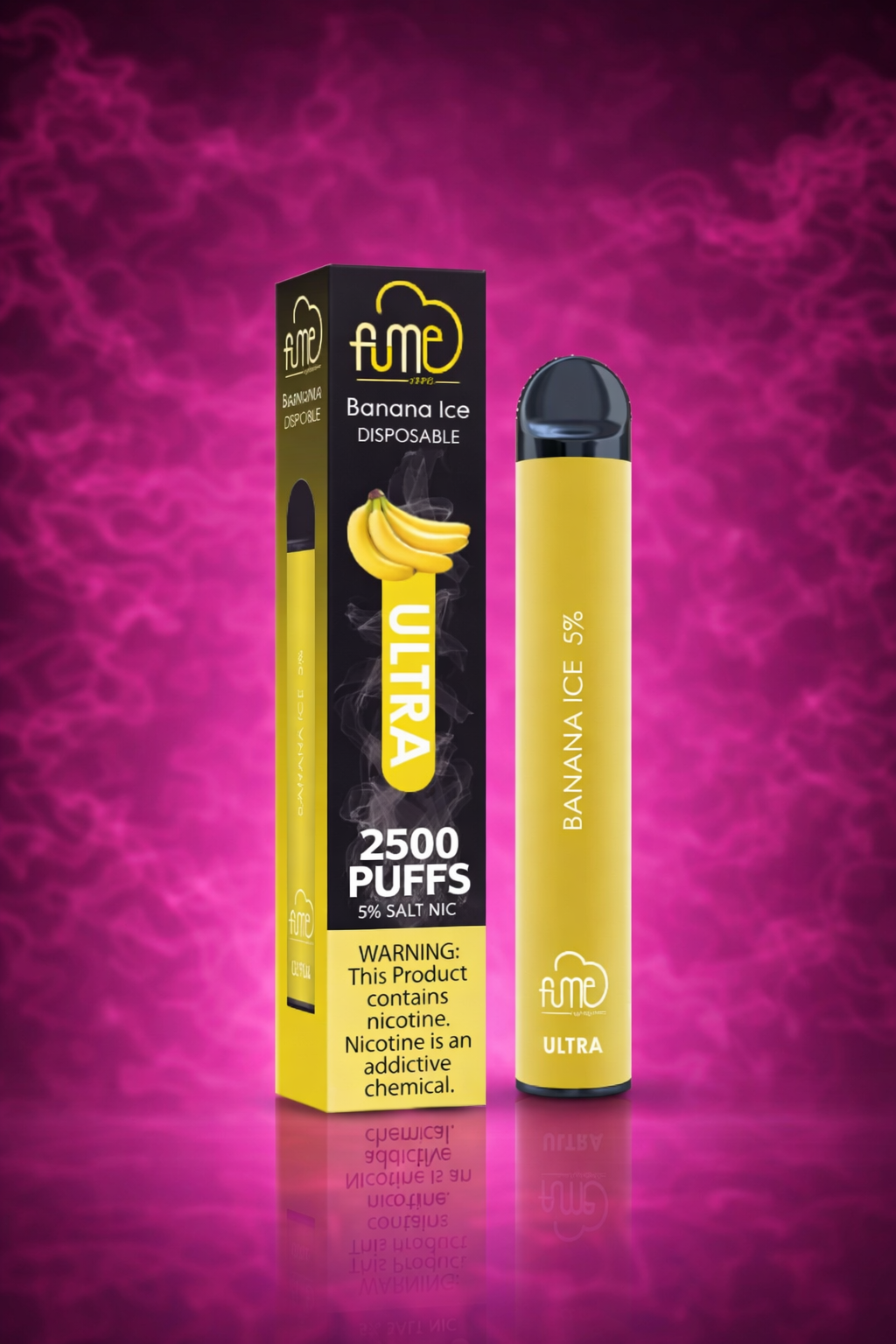 Fume Ultra Banana Ice 2500 Puffs Disposable Vape 5% Salt Nic