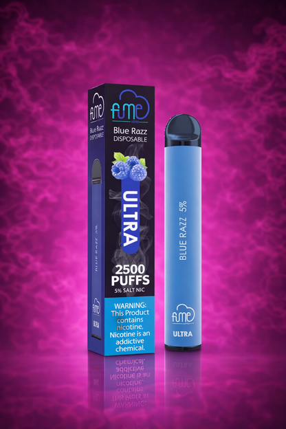 Fume Ultra Blue Razz 2500 Puffs Disposable Vape 5% Salt Nic
