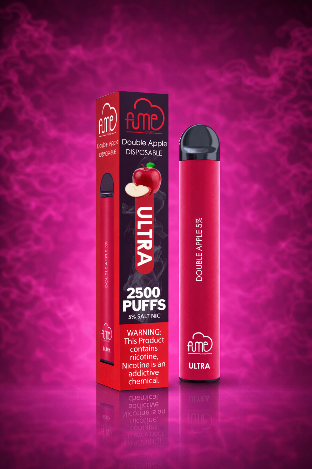 Fume Ultra Double Apple 2500 Puffs Disposable Vape 5% Salt Nic