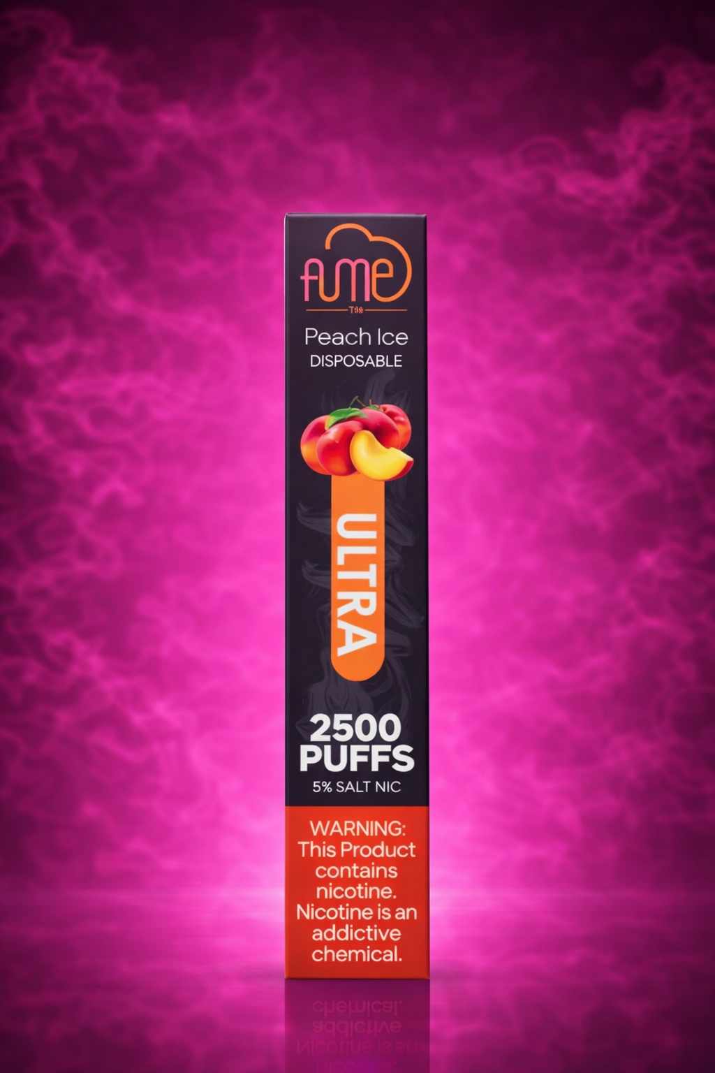 Fume Ultra Peach Ice 2500 Puffs Disposable Vape 5% Salt Nic