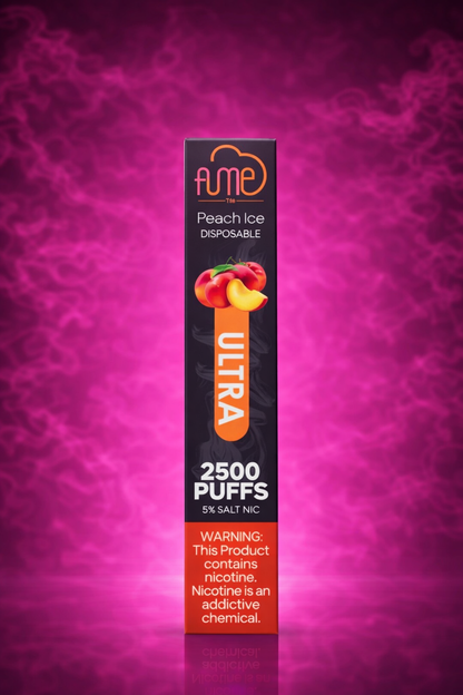 Fume Ultra Peach Ice 2500 Puffs Disposable Vape 5% Salt Nic