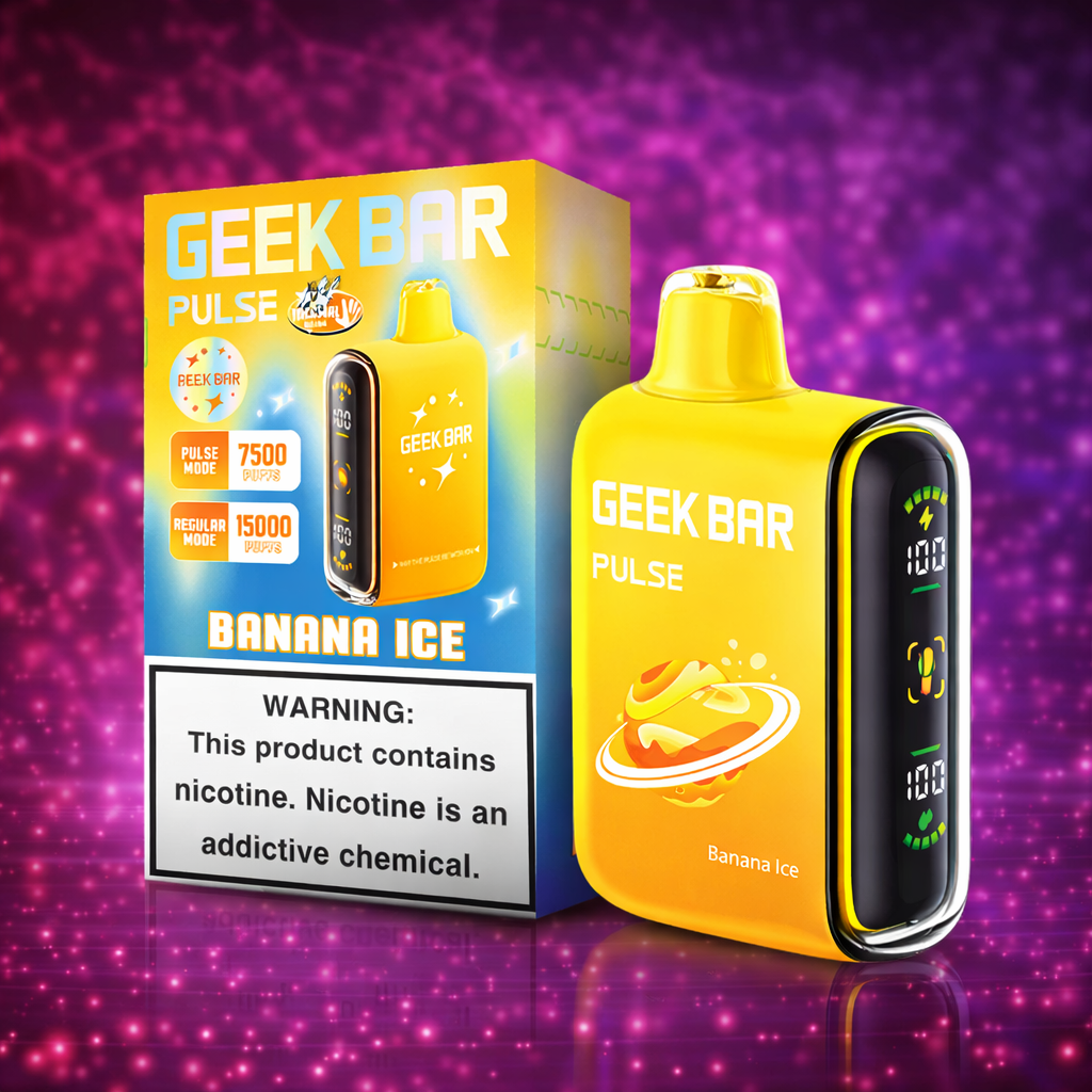 Geek Bar Pulse banana ice disposable vape sweet citrus flavor 15000 puffs vape device