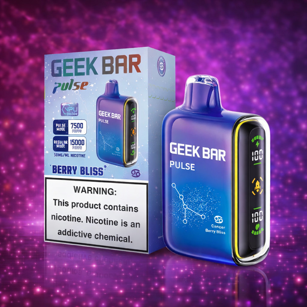 Geek Bar Pulse Berry Bliss disposable vape long lasting vape device premium flavor 15000 puffs