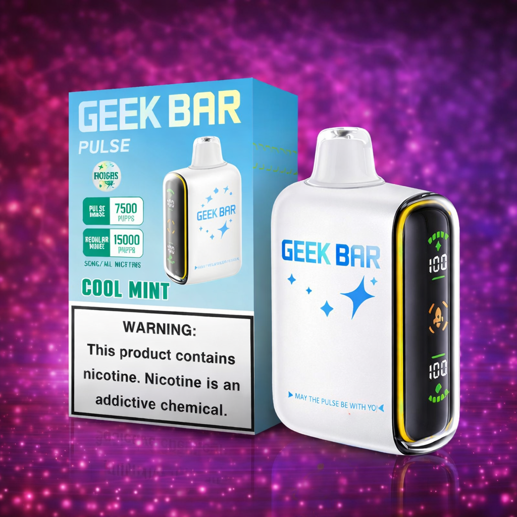 Geek Bar Pulse Cool Mint disposable vape fresh mint flavor long lasting 15000 puffs vape