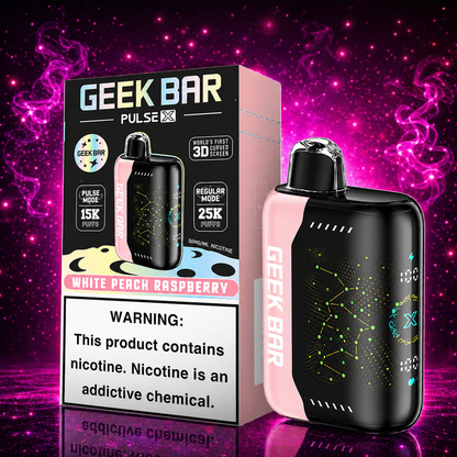 Geek Bar X 25000 Puffs White Peach Raspberry Disposable Vape – Multiple Flavors in Miami Pink Smoke Shop 