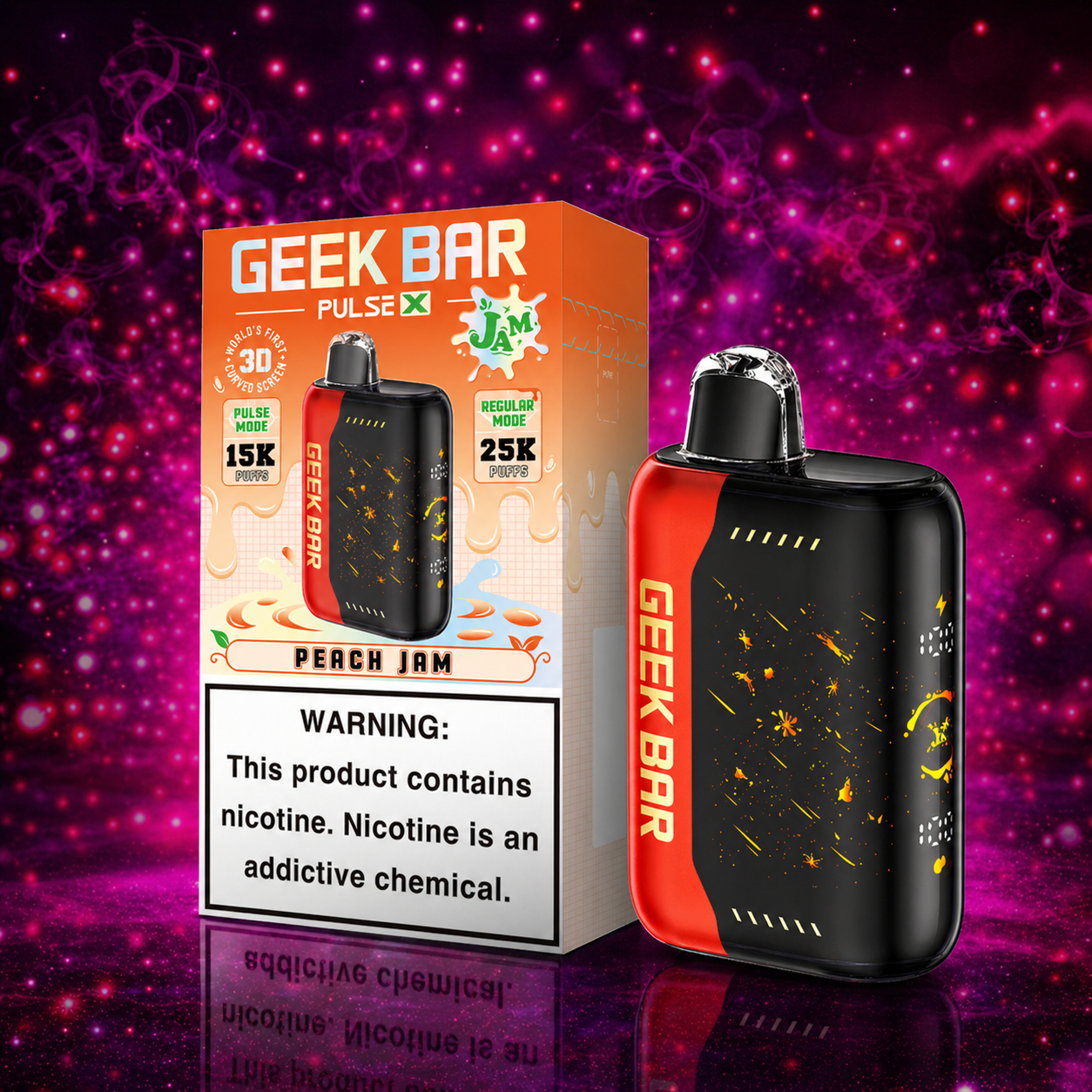 Geek Bar X 25000 Peach Jam Disposable Vape – Multiple Flavors in Miami Pink Smoke Shop 