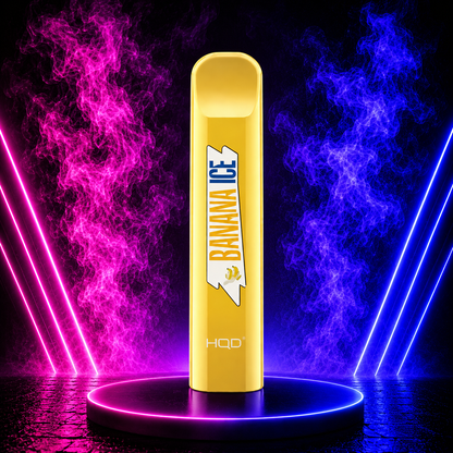 HQD Cuvie V1 Banana Ice 300 Puffs Disposable Vape Sweet Banana Flavor with Cooling Ice Finish Pre-Filled Vape Device