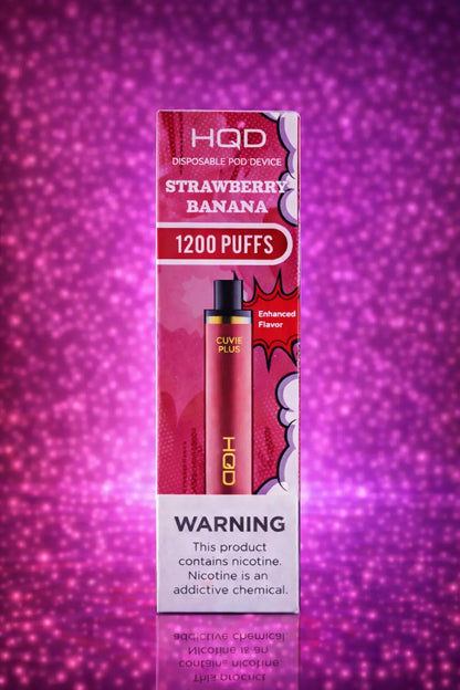 HQD Strawberry Banana 1200 puffs disposable vape device