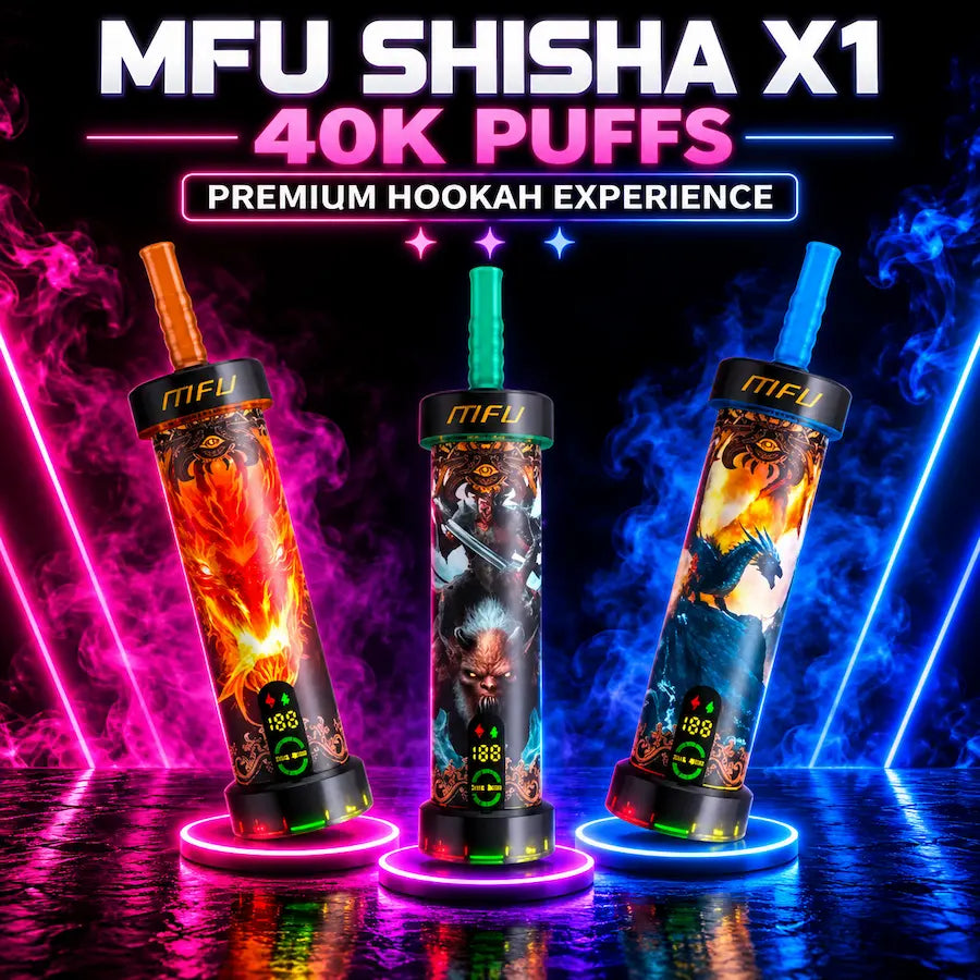 MFU Shisha X1 40K Puffs Disposable Hookah – Rechargeable 5% Nicotine Device