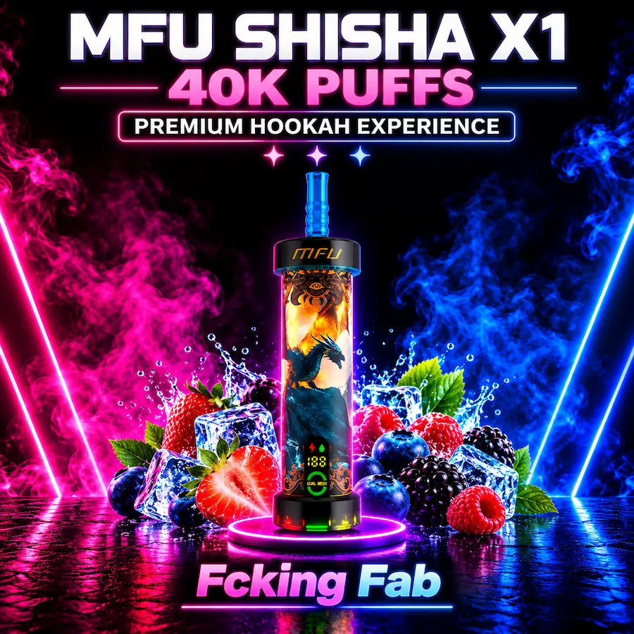 MFU Shisha X1 40K Puffs Fcking Fab Disposable Hookah 5% Nicotine