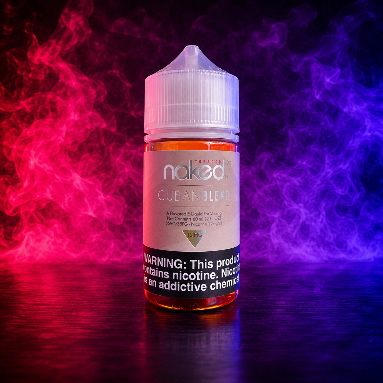 Naked 100 Cuban Blend Tobacco E-Liquid 60ml bottle with premium tobacco flavor for vaping.