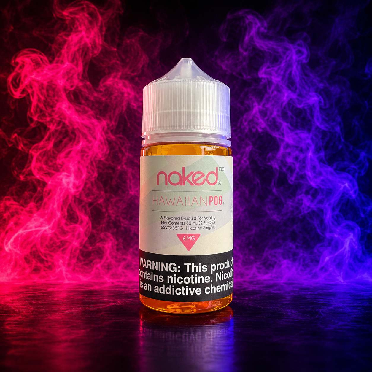 Naked 100 Hawaiian POG 6mg Vape Juice 60ml available at Pink Smoke Shop Miami Florida USA