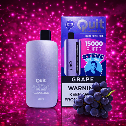 Quit Zero nicotine 15000 Puffs Disposable Vape disposable Vape Miami Pink Smoke Shop 