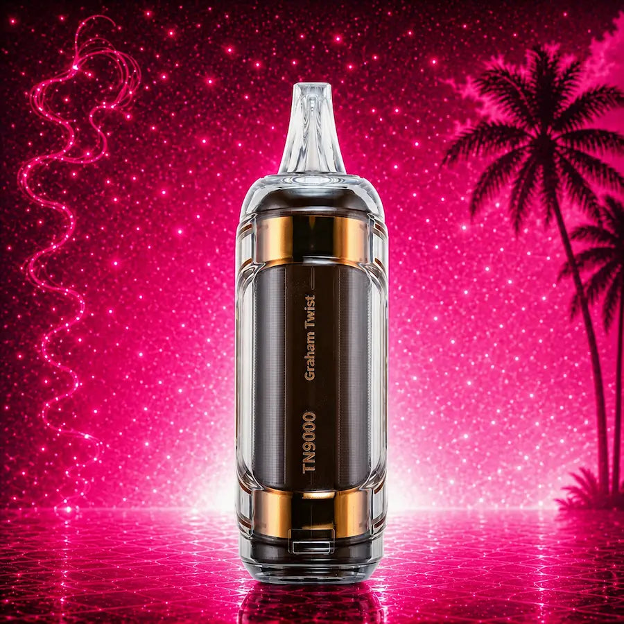 RAZ TN9000 Graham Twist Disposable Vape 9000 Puffs with Mega HD Screen, Adjustable Airflow, Rechargeable Battery and Premium Graham Twist Flavor