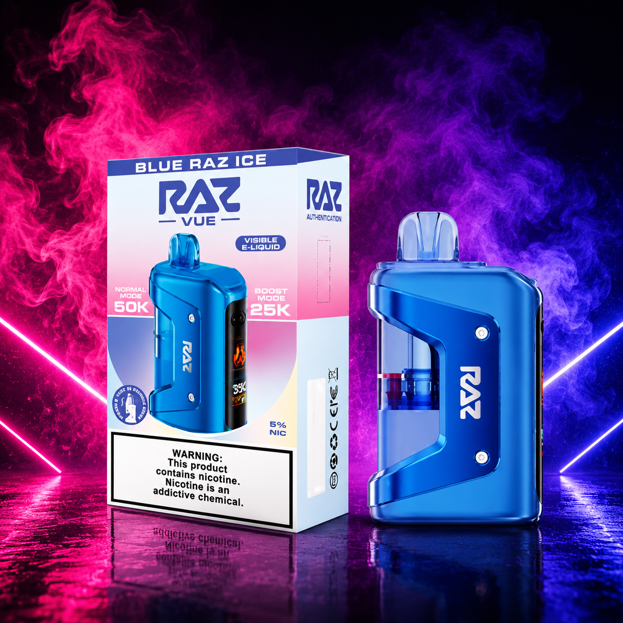 RAZ Vue 50K Starter Kit | Rechargeable Pod System pink smoke shop RAZ Vue 50K Starter Kit | Rechargeable Pod System pink smoke shop