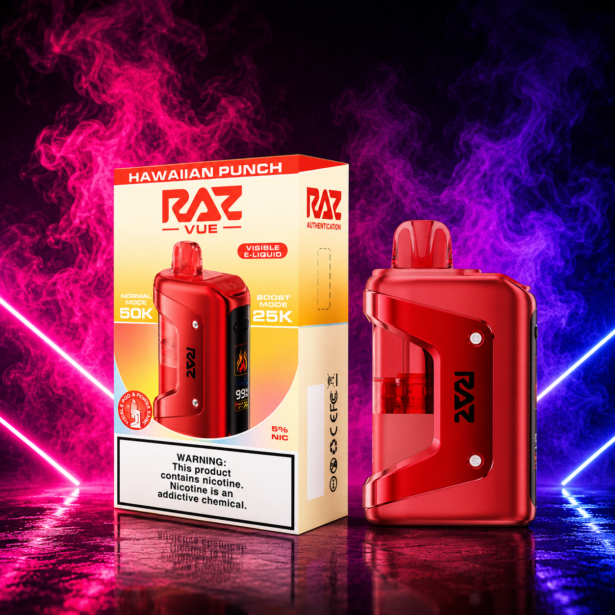 RAZ Vue 50K Starter Kit | Rechargeable Pod System pink smoke shop RAZ Vue 50K Starter Kit | Rechargeable Pod System pink smoke shop