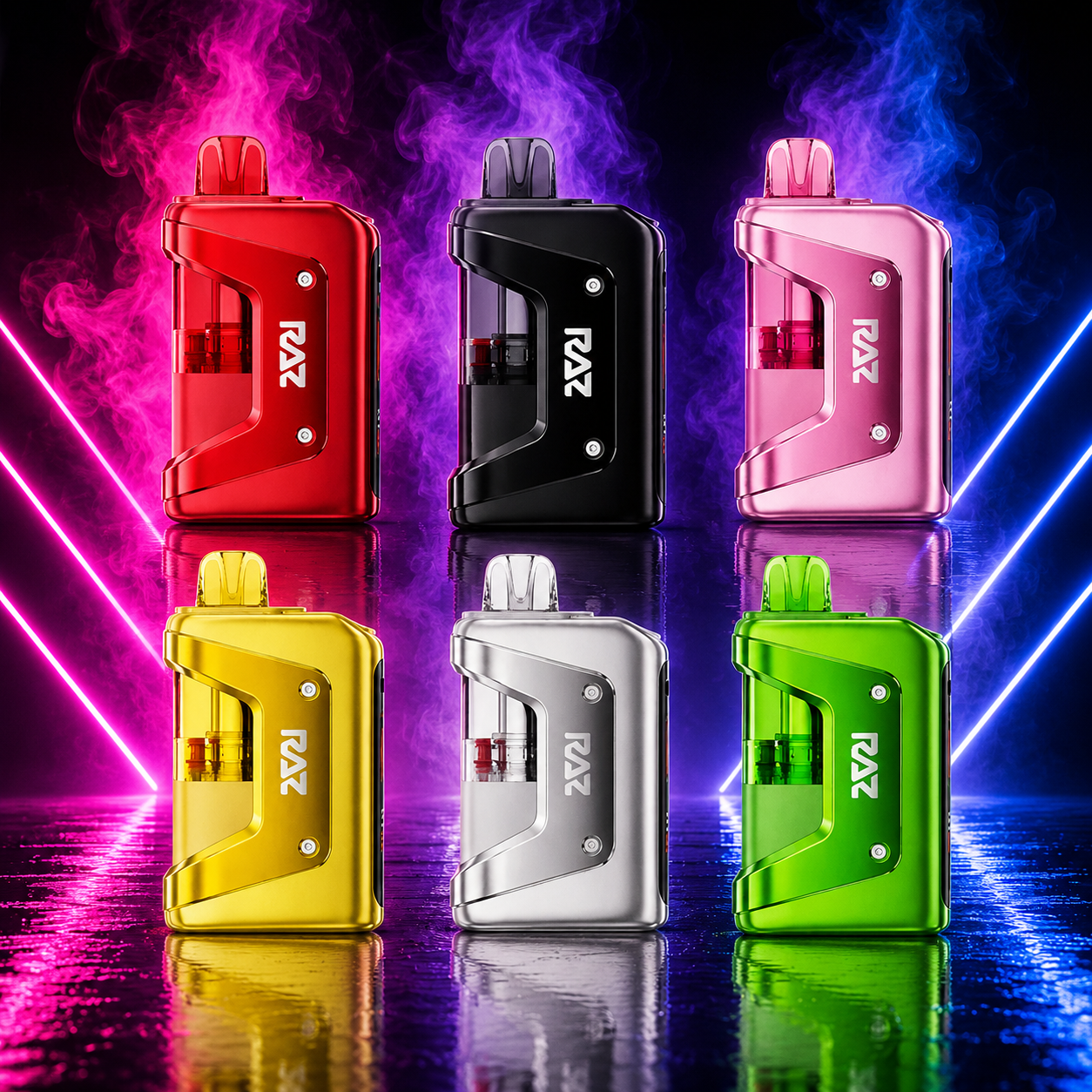 RAZ Vue 50K Starter Kit flavor collection with rechargeable pod system vapes available in Miami Smoke Shop